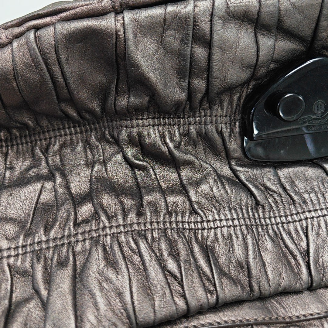 Quilted Lambskin Shoulder Bag Gray