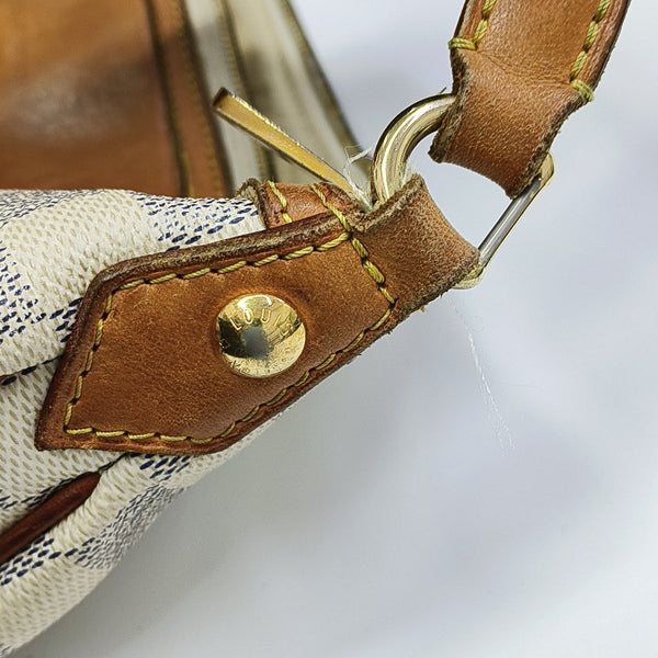 SIRACUSA MM Damier Azur Coated Canvas White