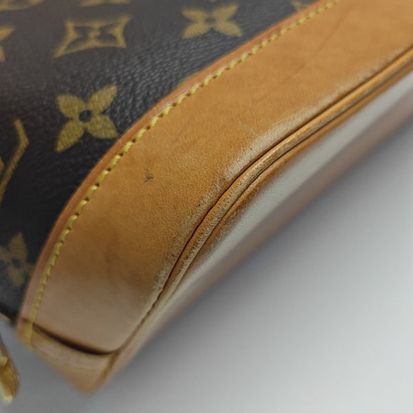 ALMA PM Monogram Coated Canvas Brown