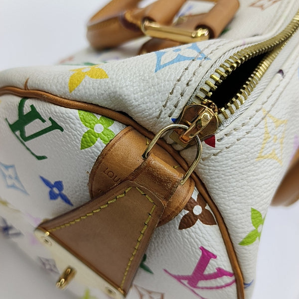LV × TM SPEEDY 30 Monogram Coated Canvas White