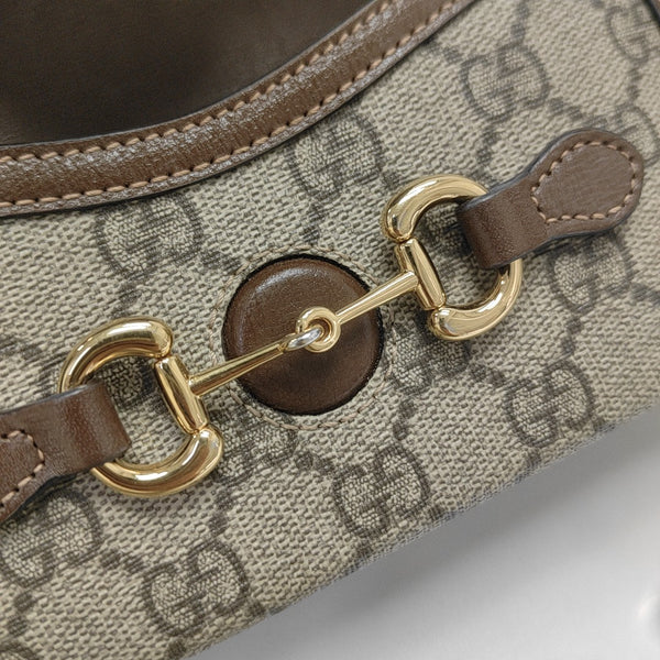 Horsebit 1955 Mini Monogram Coated Canvas Beige