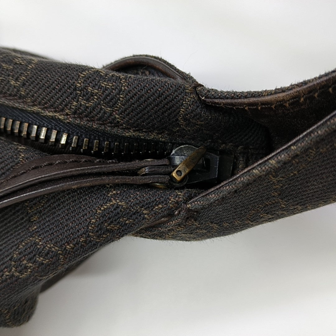 Monogram Canvas Shoulder Bag Brown