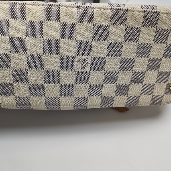 GIROLATA GM Damier Azur Coated Canvas White