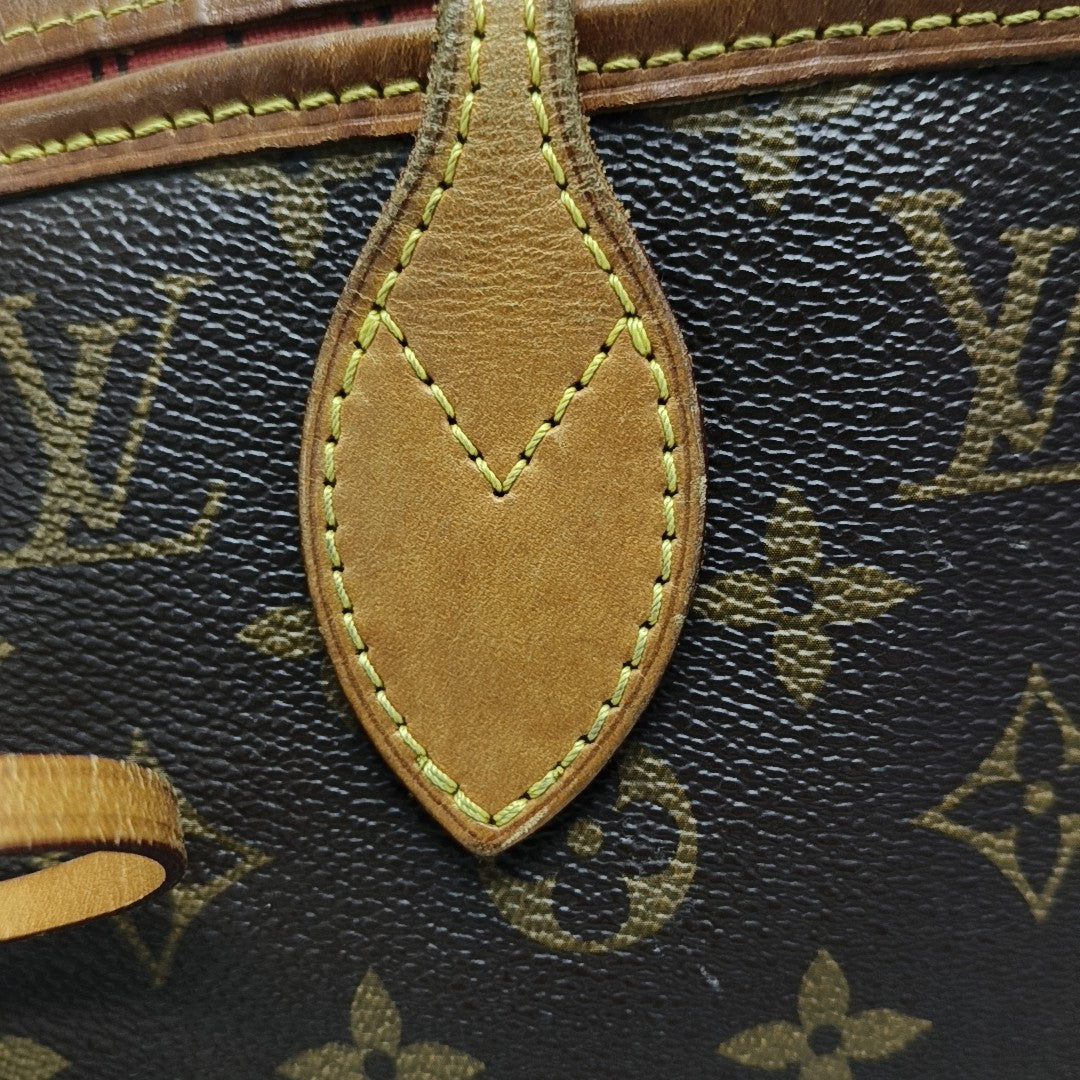 NEVERFULL MM Monogram Coated Canvas Brown