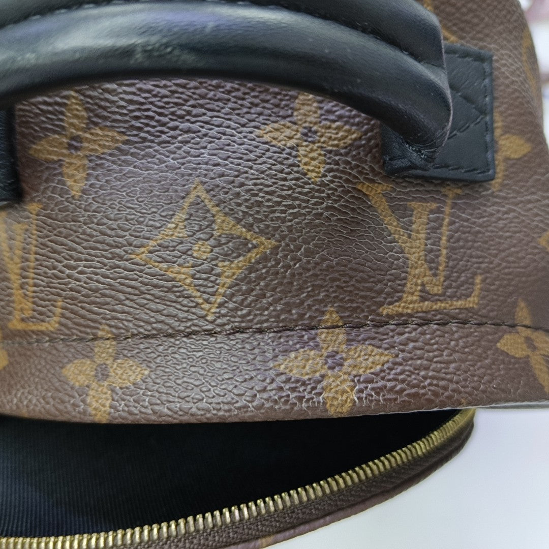 PALM SPRINGS Mini Monogram Coated Canvas Brown