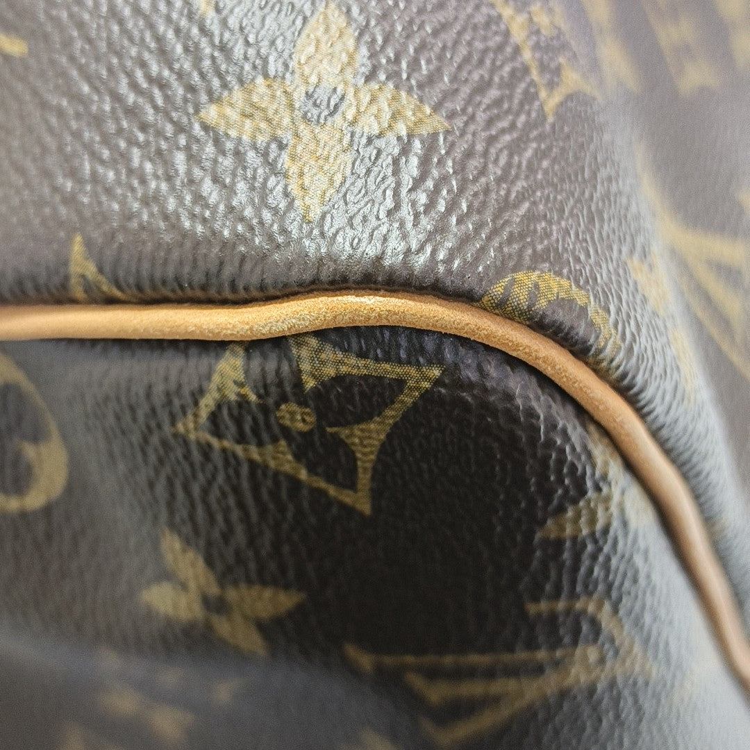 SPEEDY 30 Monogram Coated Canvas Brown