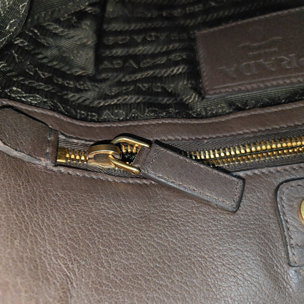 Calfskin Crossbody Bag Brown