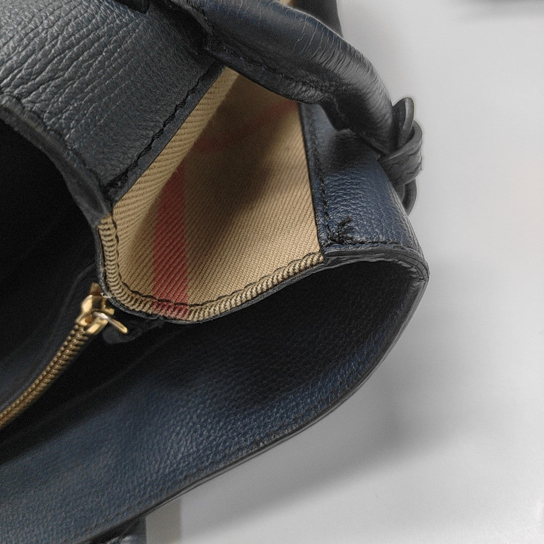 The Banner Large Calfskin Blue