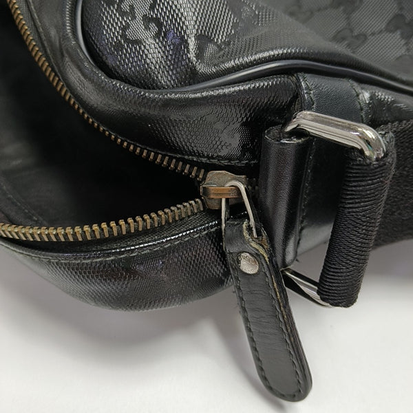 GG Imprime Messenger Monogram Coated Canvas Black