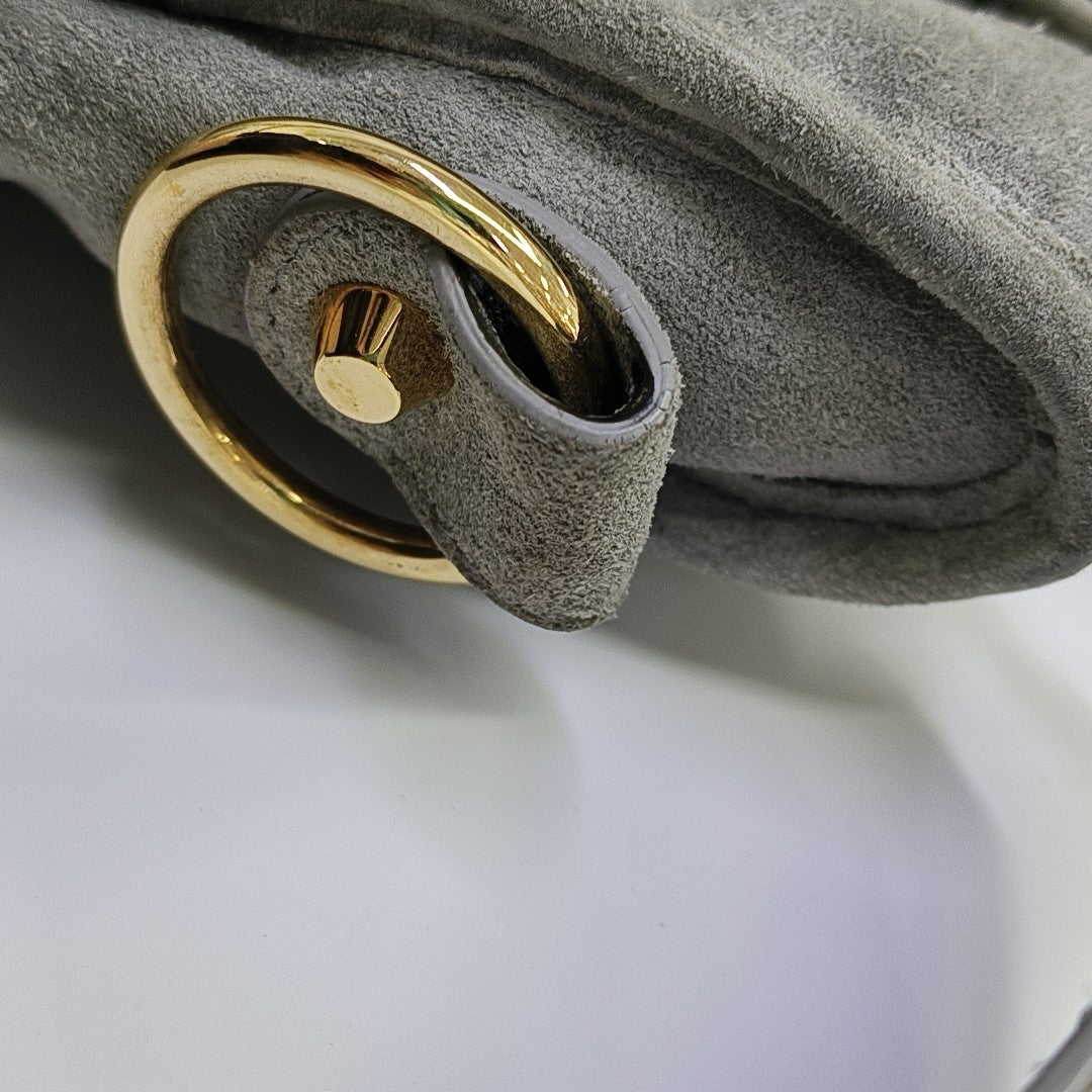 Classic Metallic Edge City Mini Suede Gray