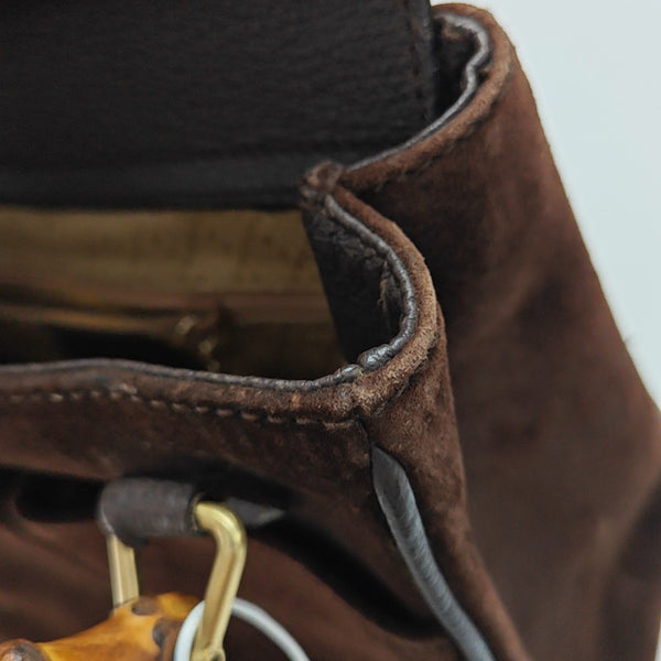 Suede Tote Bag Brown