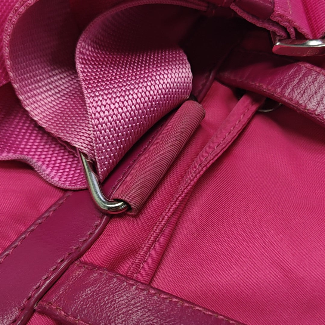 Nylon Backpack Red
