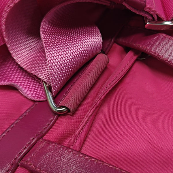 Nylon Backpack Red