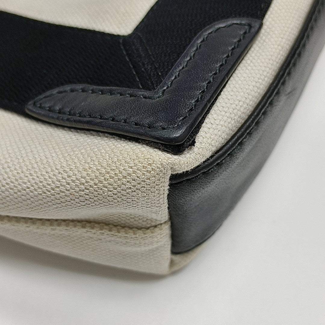 Navy Mini Canvas White
