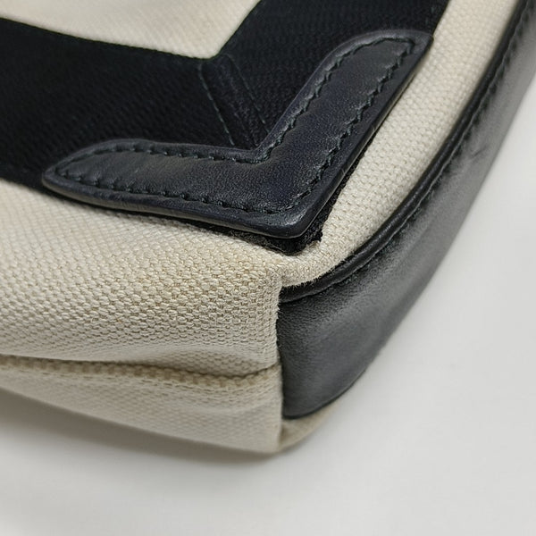 Navy Mini Canvas White