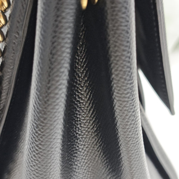 Calfskin Shoulder Bag Medium Black