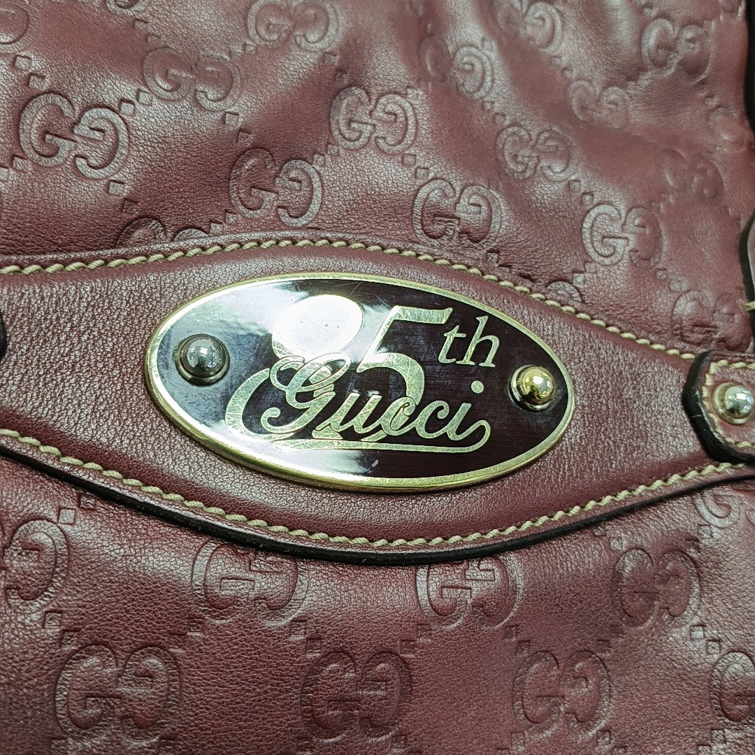 Monogram Calfskin Shoulder Bag Red