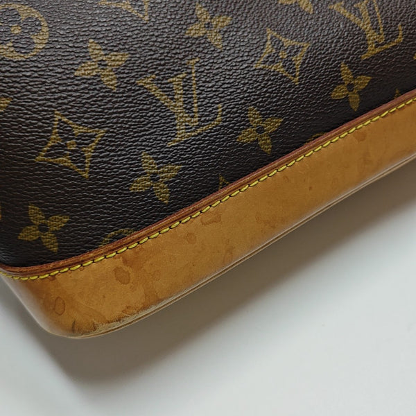 ALMA PM Monogram Coated Canvas Brown