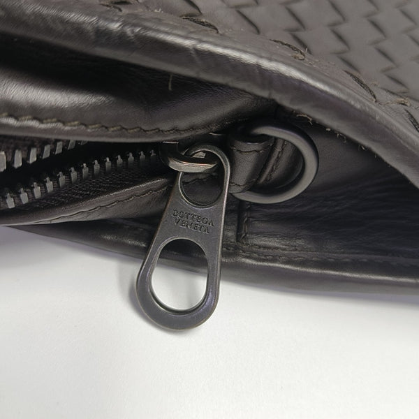 Lambskin Top Handle Bag Brown