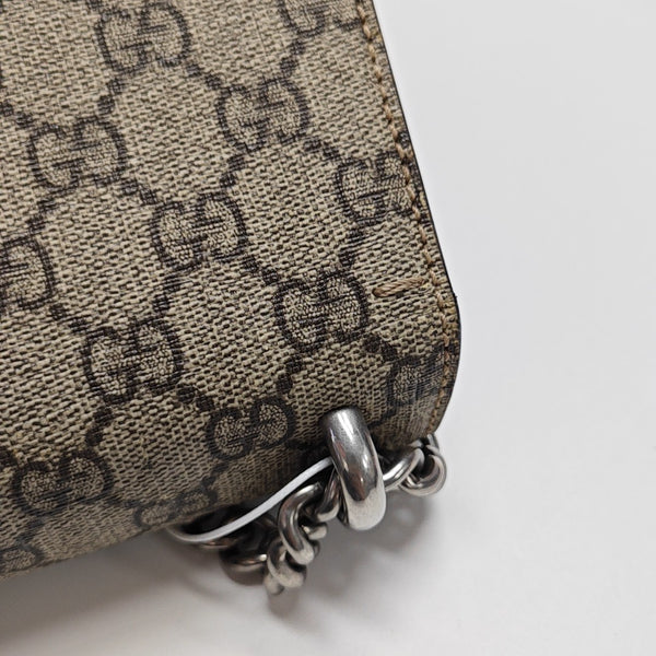 Dionysus Mini Monogram Coated Canvas Beige