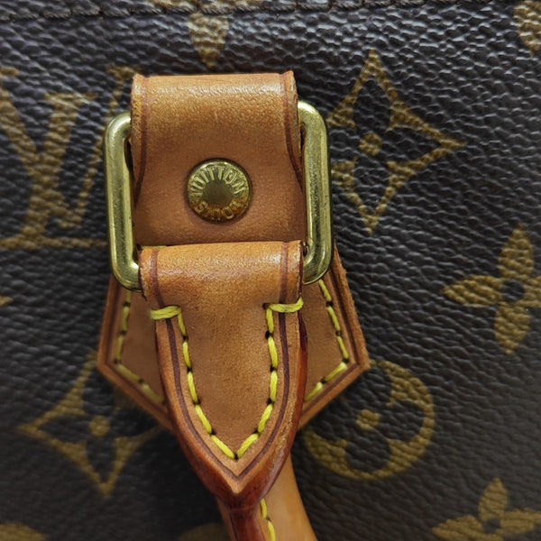 Monogram Coated Canvas Top Handle Bag 40 Brown