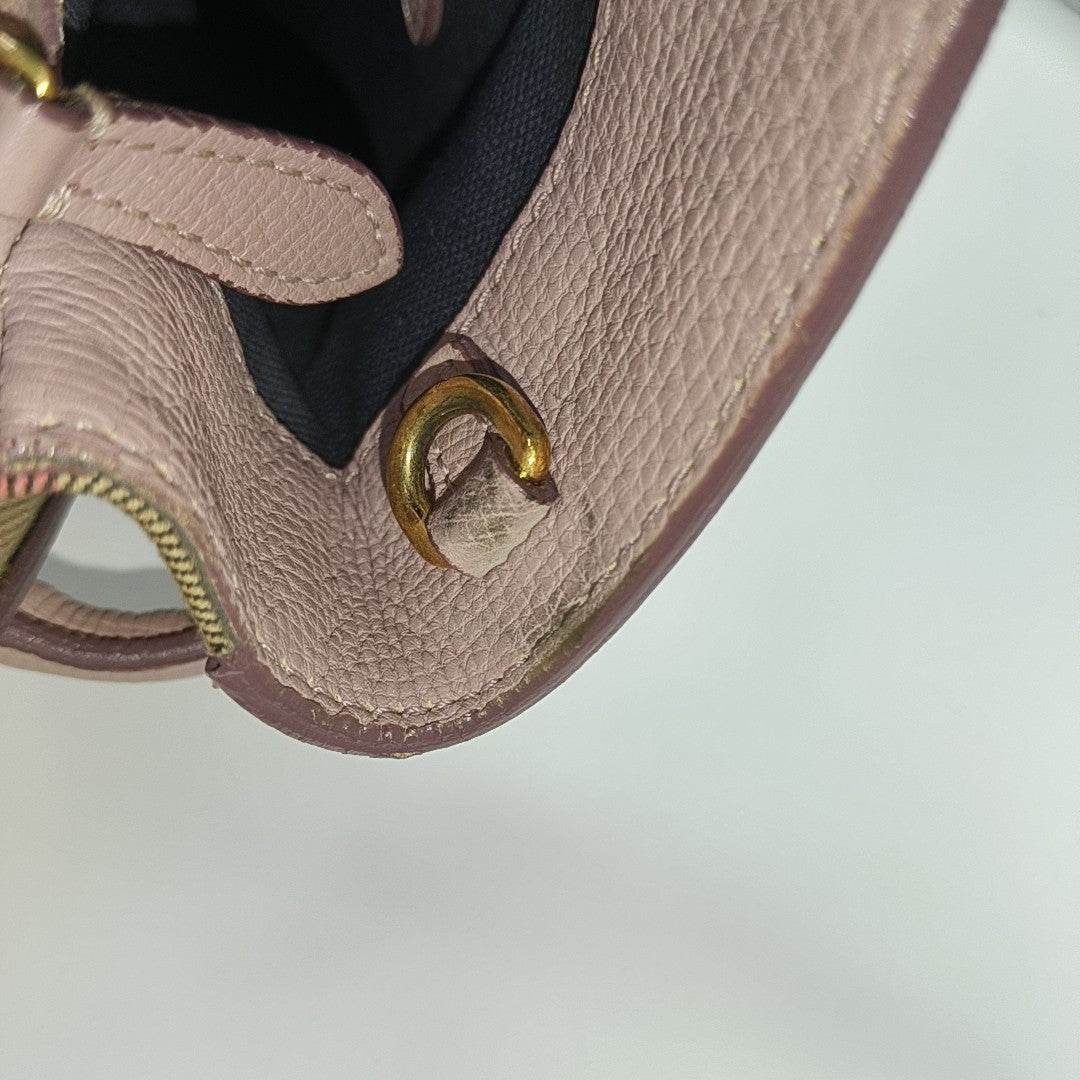 The Banner Medium Calfskin Pink