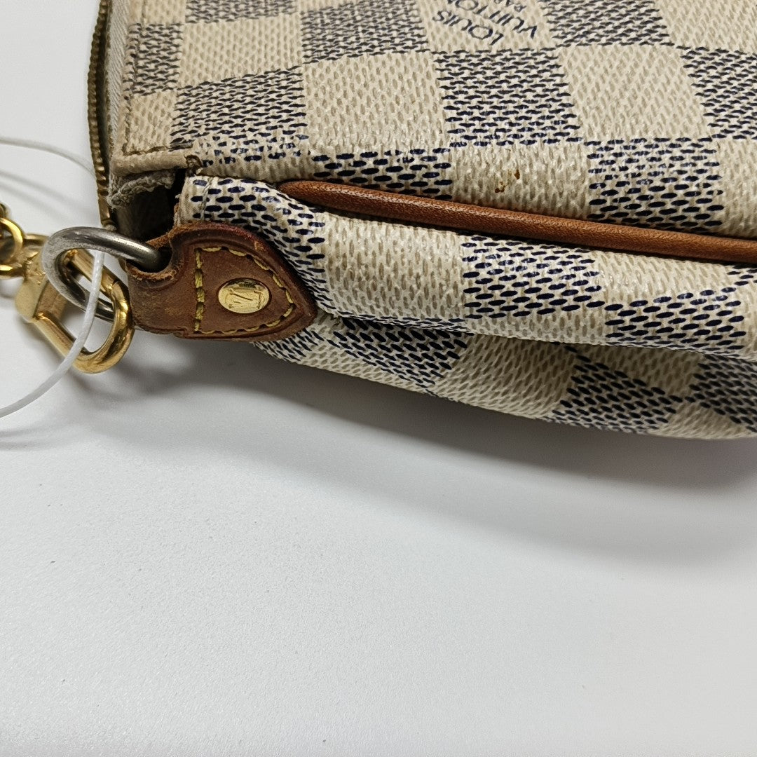 EVA Damier Azur Coated Canvas White