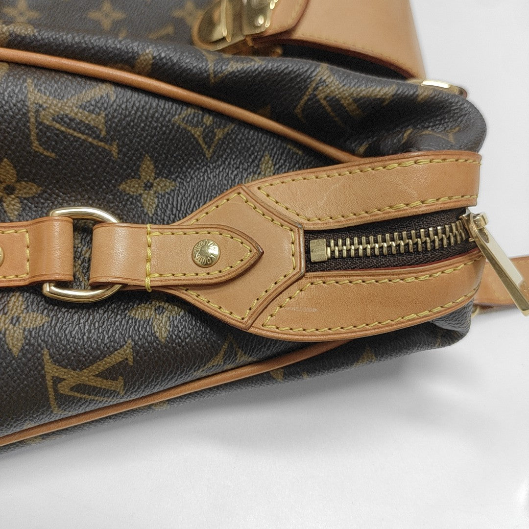 STRESA Monogram Coated Canvas Brown