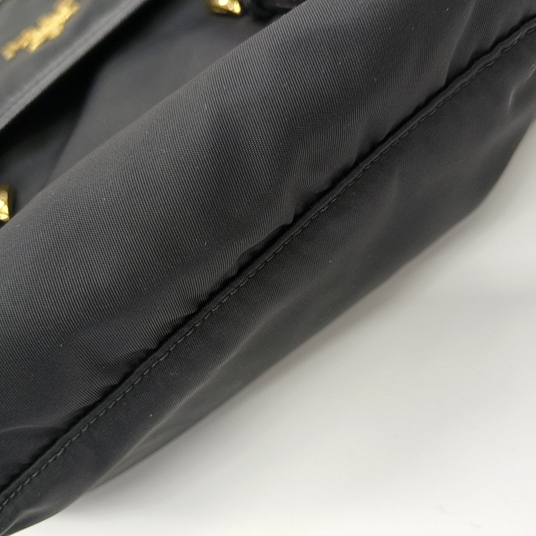 Nylon Shoulder Bag Black