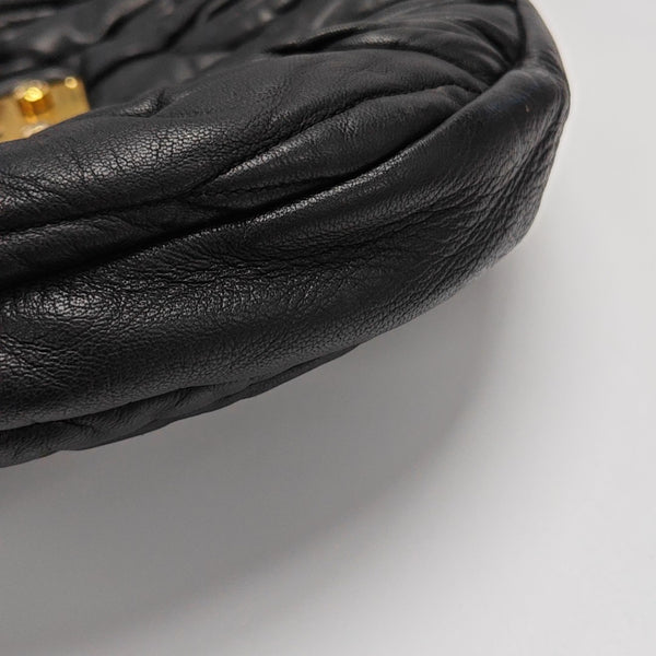 Miu Coffer Quilted Lambskin Black