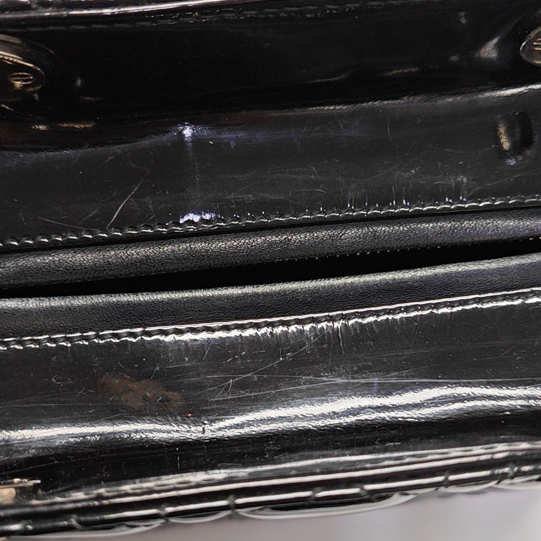 Lady Dior Medium Cannage Patent Leather Black