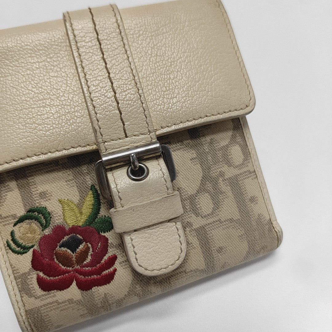 Oblique Canvas Wallet Beige
