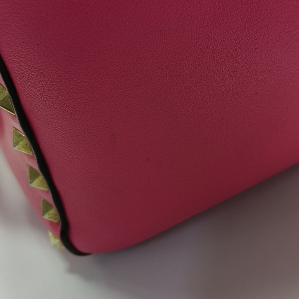 Rockstud Calfskin Red