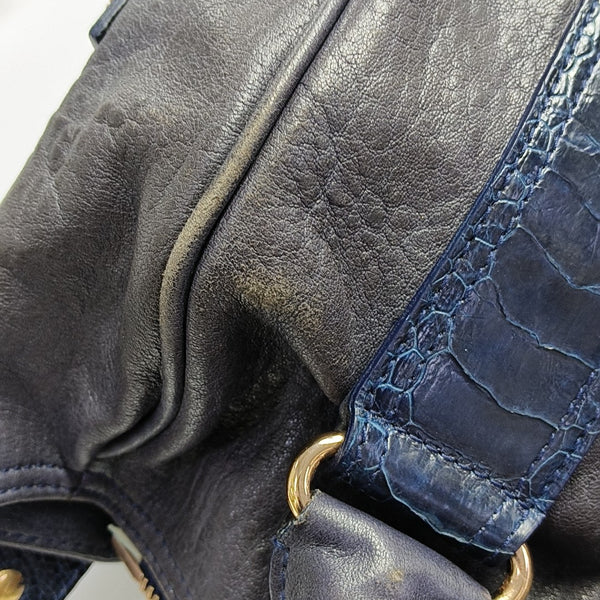 Calfskin Top Handle Bag Brown