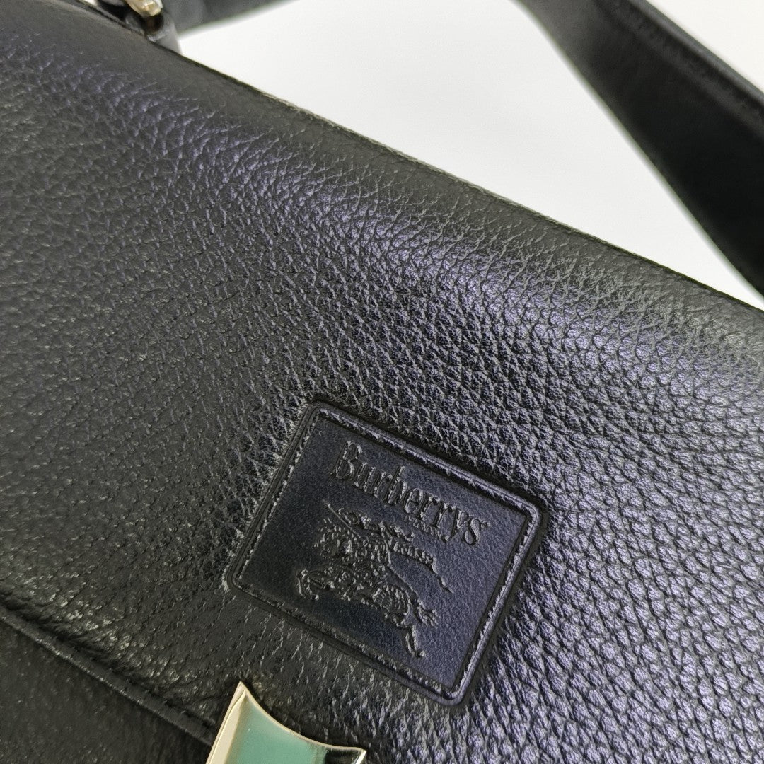Calfskin Top Handle Bag Black