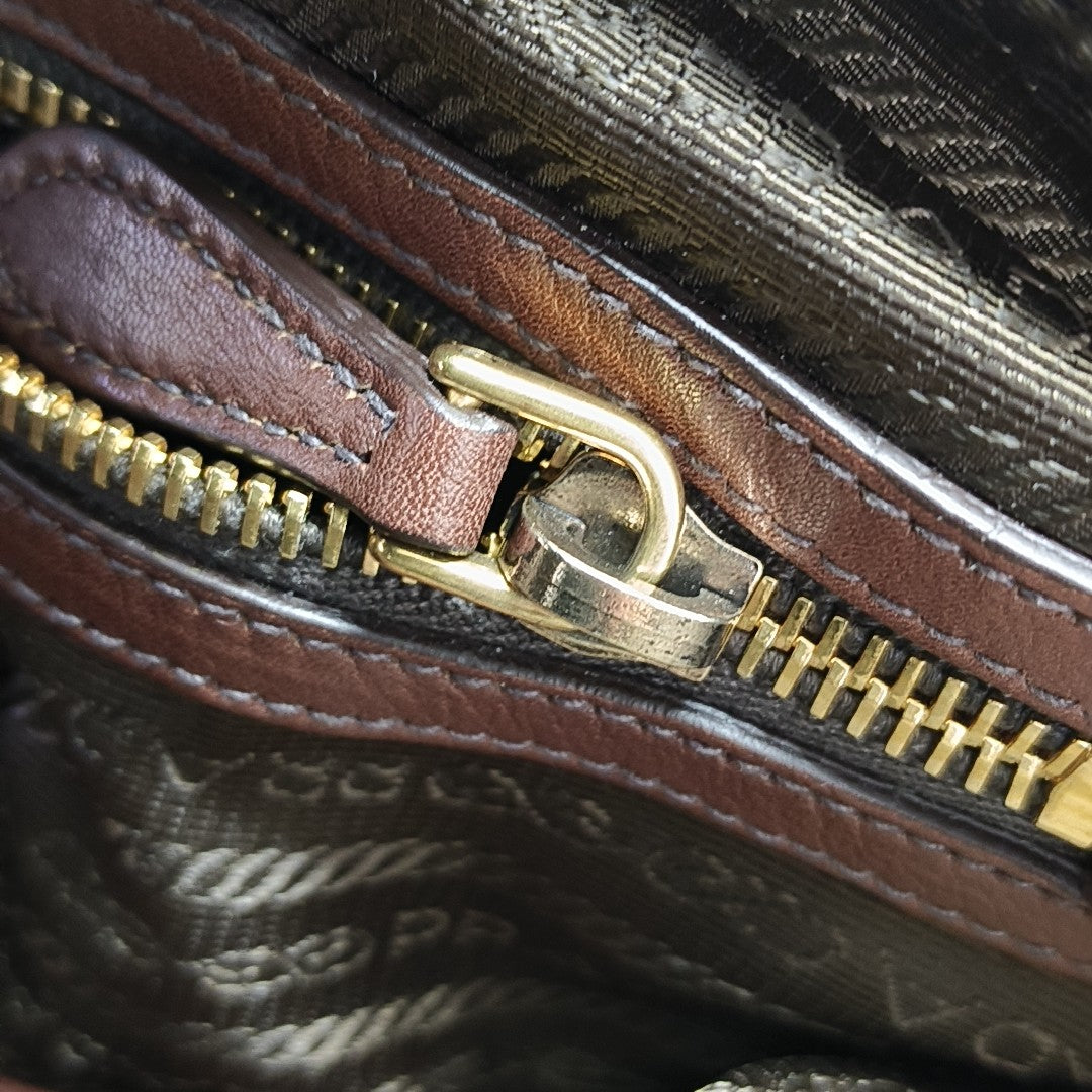 Calfskin Shoulder Bag Brown