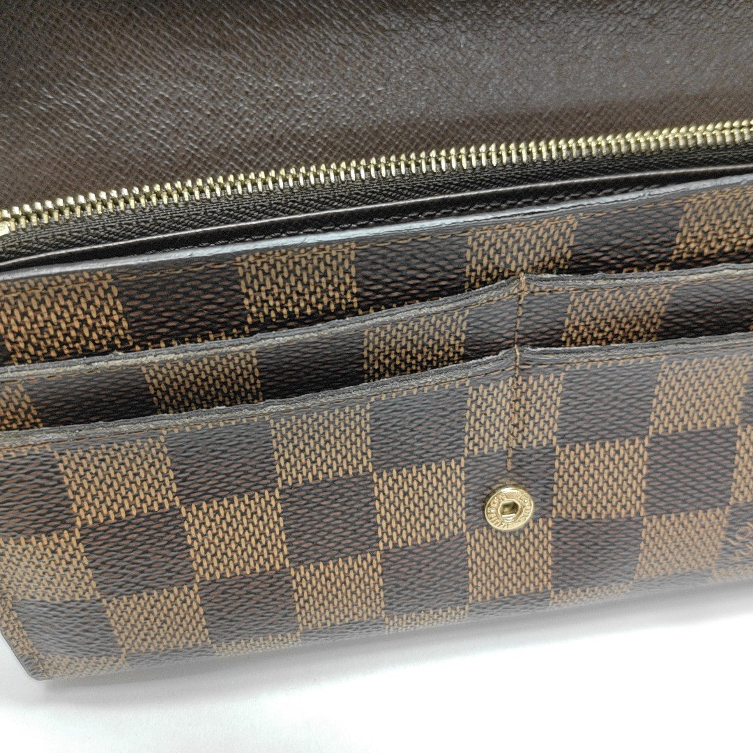 JOSÉPHINE Damier Ebene Coated Canvas Brown Wallet