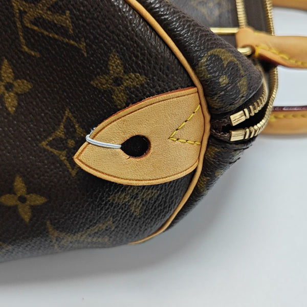 SPEEDY 25 Monogram Coated Canvas Brown