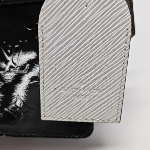 SPRING STREET Monogram Patent Leather Black