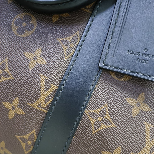 KEEPALL 45 Damier Ebene Coated Canvas Brown
