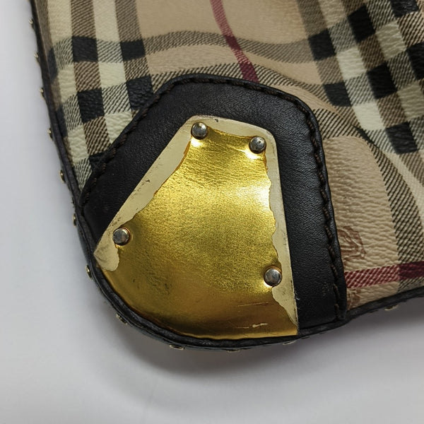 Coated Canvas Shoulder Bag Beige