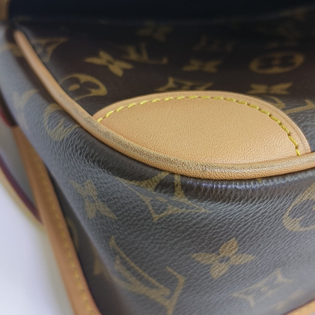 DIANE Monogram Coated Canvas Brown