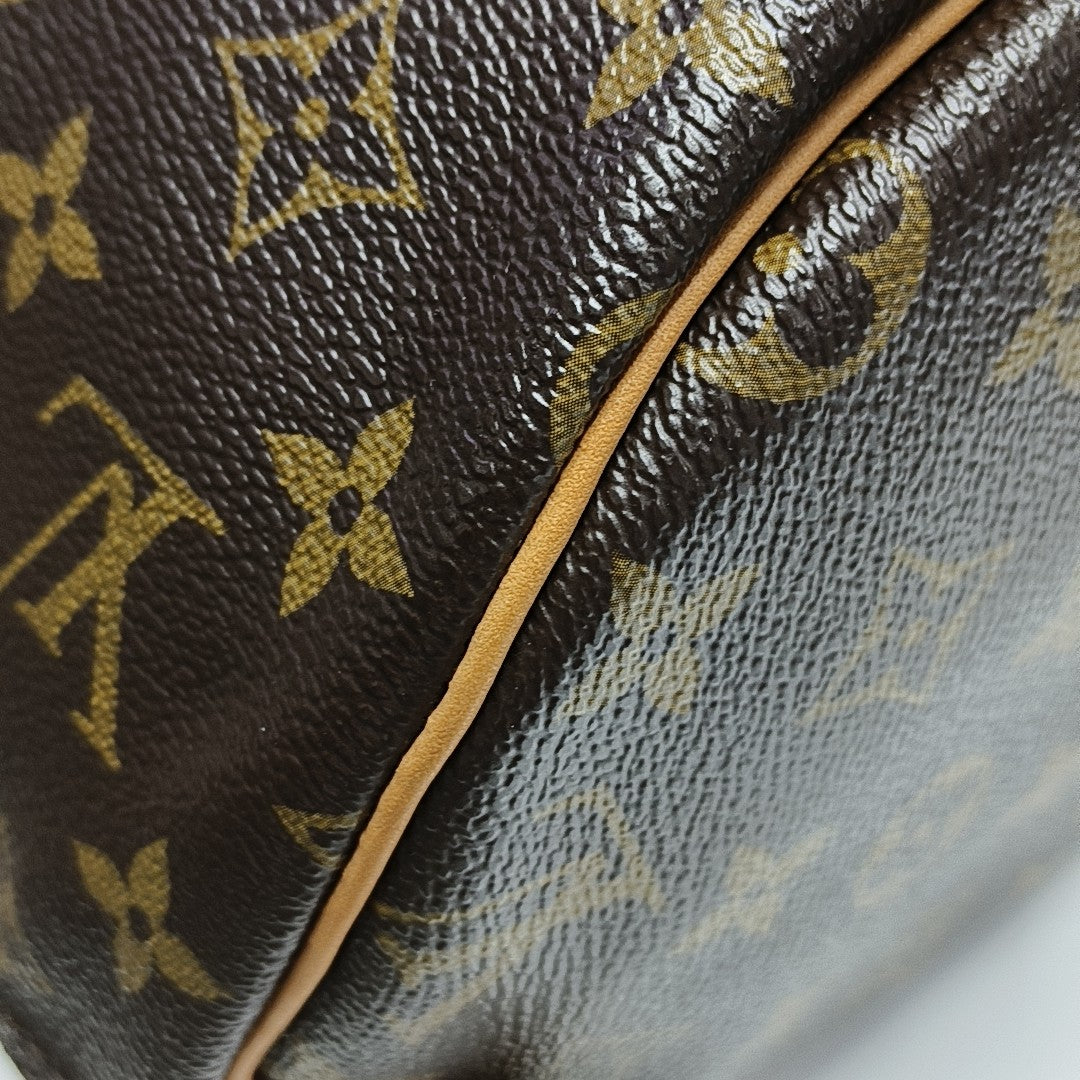 SPEEDY 30 Monogram Coated Canvas Brown