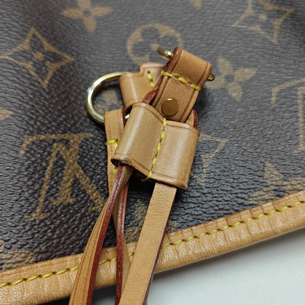 NEVERFULL MM Monogram Coated Canvas Brown