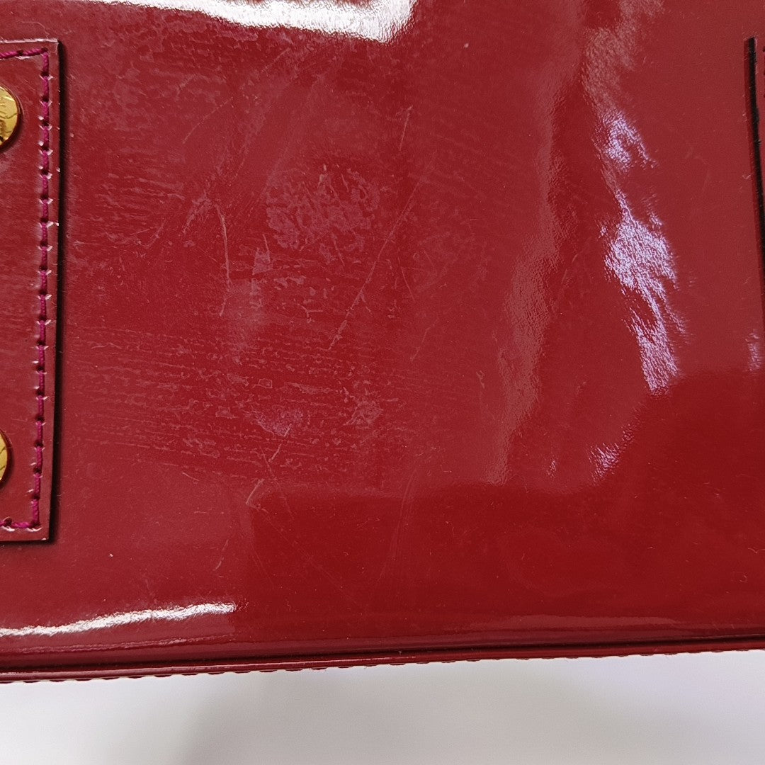 ALMA BB Monogram Patent Leather Red