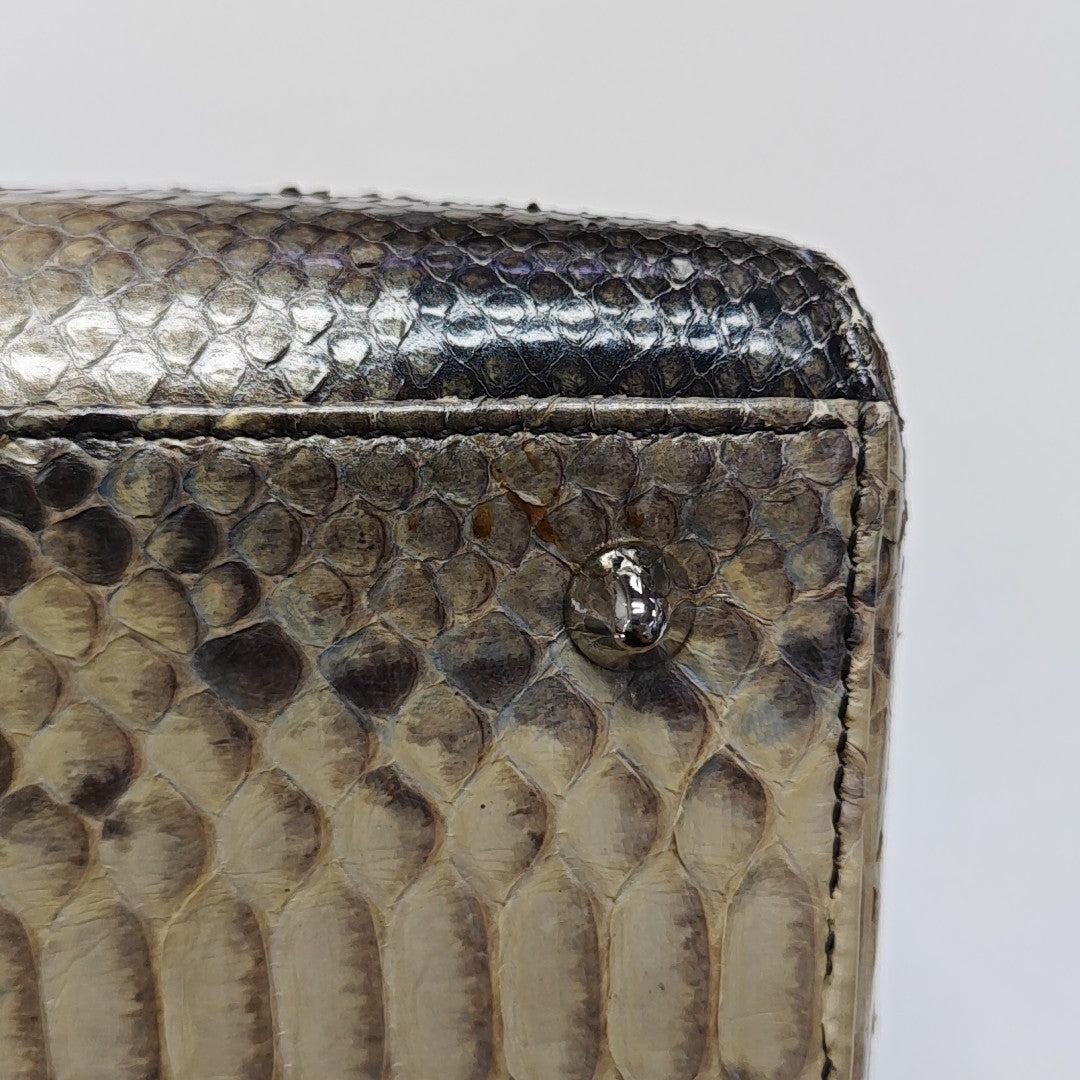 Lady Dior Medium Python Brown
