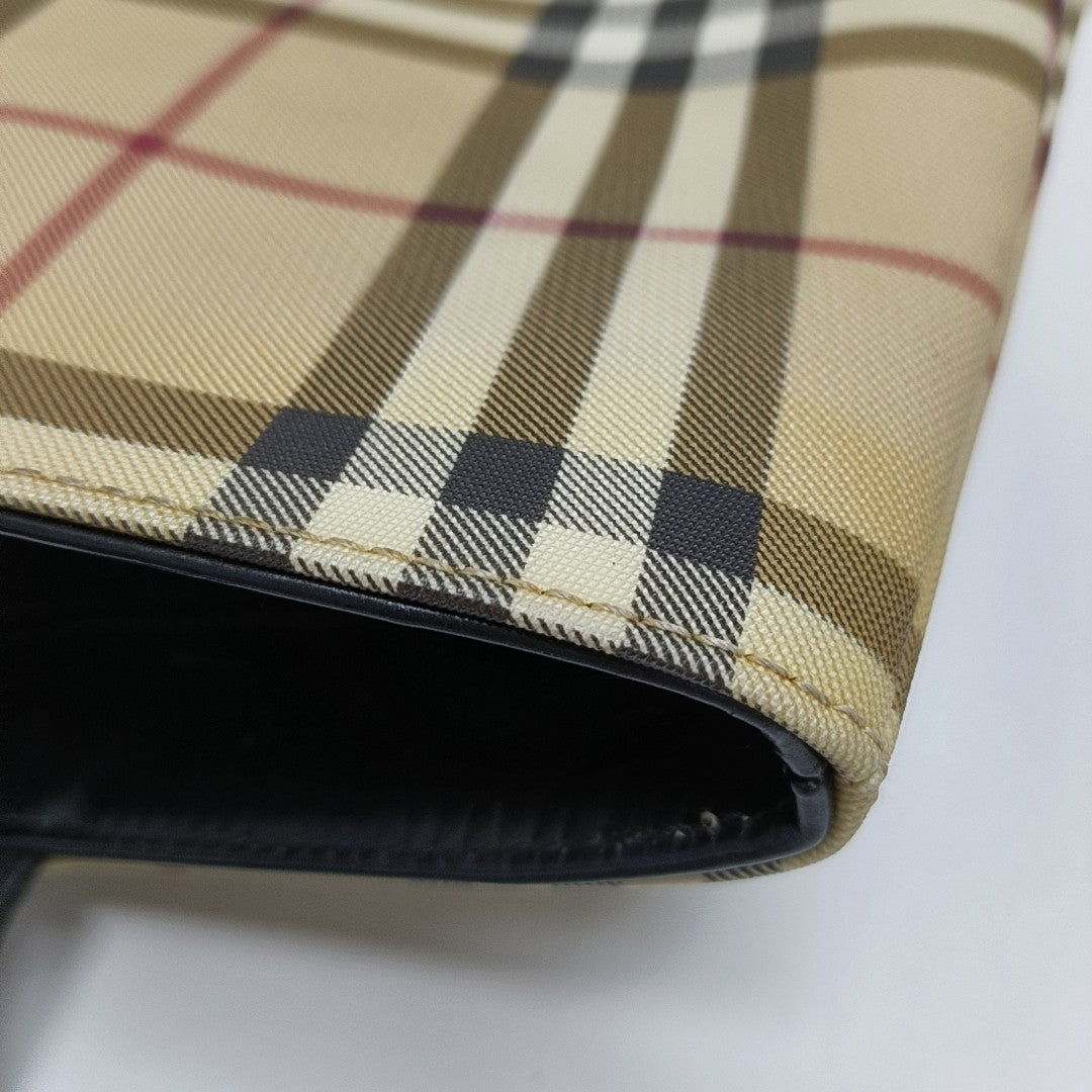 Coated Canvas Top Handle Bag Beige