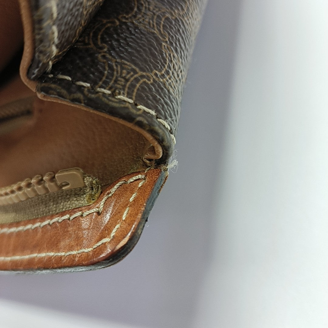 MACADAM CLUTCHES Coated Canvas Brown