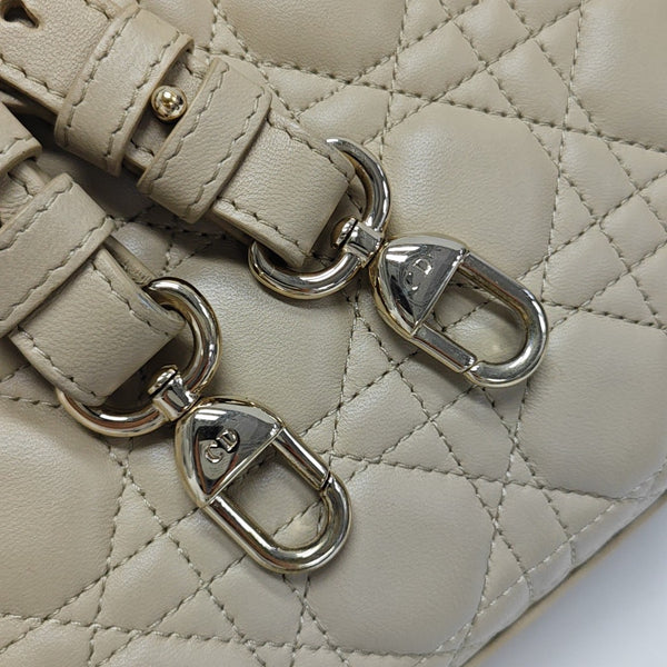 Lady Dior Small Cannage Lambskin Beige