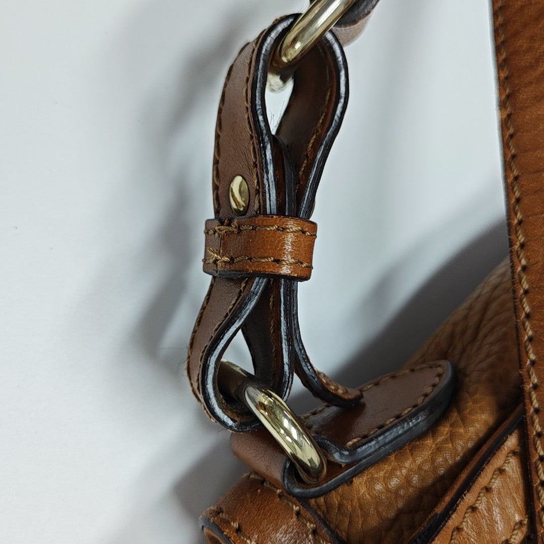 Calfskin Shoulder Bag Brown